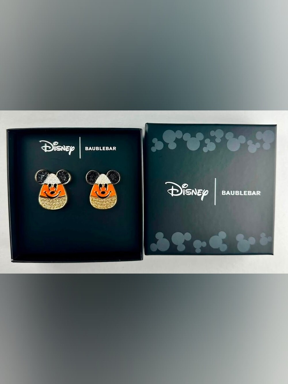Disney Baublebar Mickey as Candycorn stud earrings